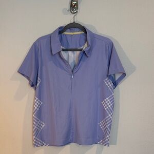 Nike Women's Purple Dry Fit Golf Polo Shirt: L